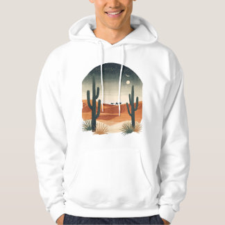 Sudadera Desert Dreamscape – Boho Nightfall Illustration