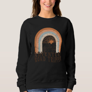 Sudadera Desert Retro Sunrise Rainbow Adventure Road Trippe