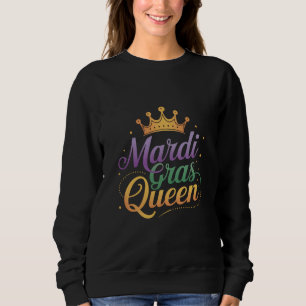 Sudadera Desfile de la Reina de Mardi Gras Fiesta de Disfra