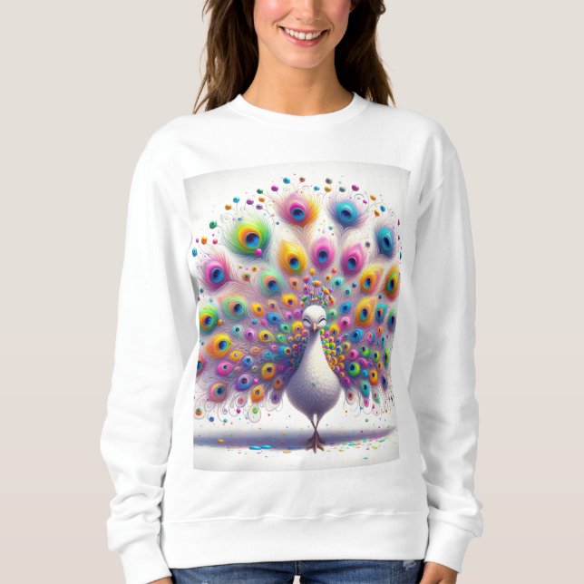 Sudadera "Desfile de pavos reales: té de mujeres multicolor (Anverso)