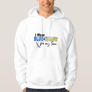 Sudadera Desgaste de Síndrome de Down I azul y amarillo