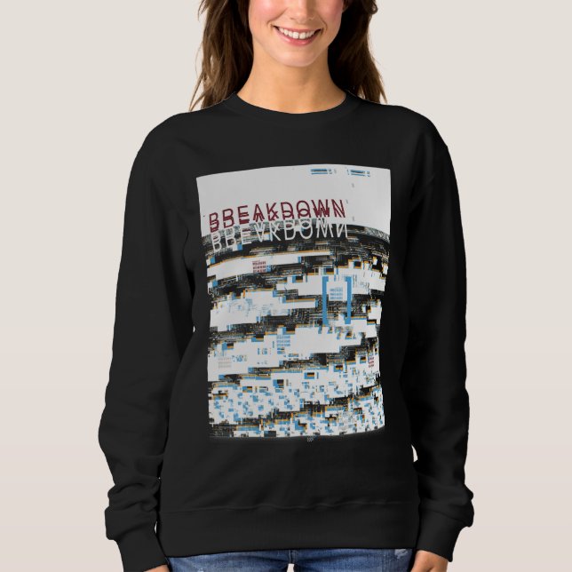 Sudadera Desglose Retro Ordenador Glitch Geek Programador N (Anverso)