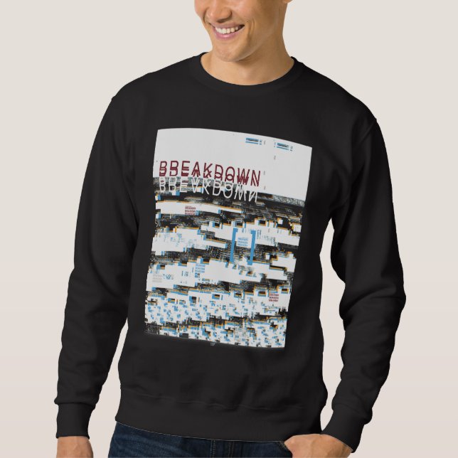 Sudadera Desglose Retro Ordenador Glitch Geek Programador N (Anverso)