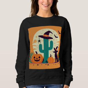 Sudadera Desierto/cactus del suroeste de Halloween