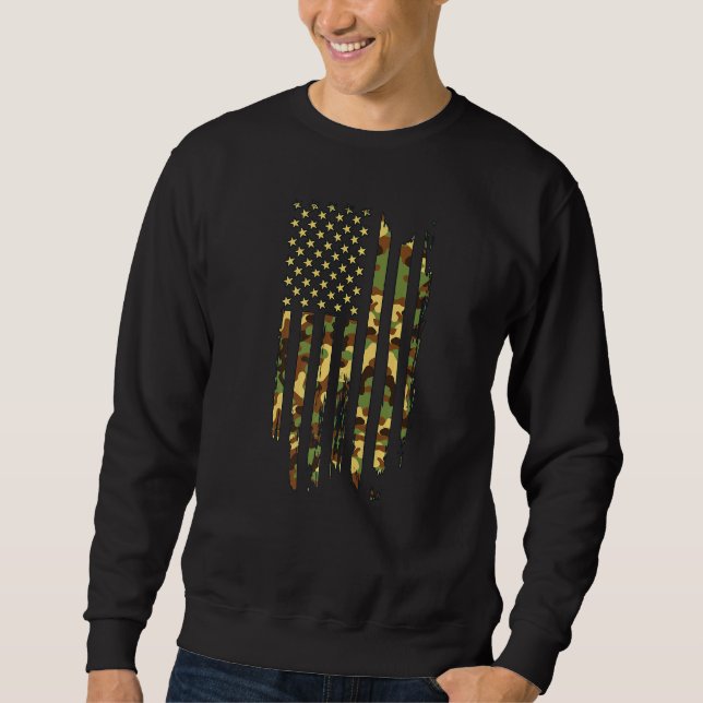 Sudadera Desierto Camo angustia Bandera Estadounidense Táct (Anverso)