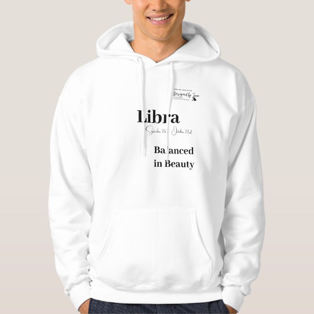 Sudadera Designed by Joan Libra Zodiac Hoodie (Anverso)