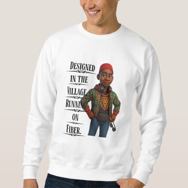Sudadera Designed In The Village,Pixarstyle 3D (Anverso)