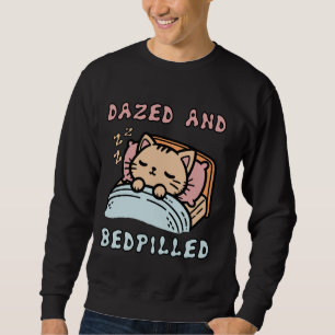Sudadera Deslumbrado Y Dormido - Meme De Gato Alegre