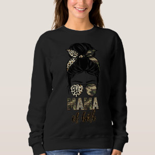 Sudadera Desordenada mamá de leopardo y camo día de la madr