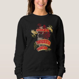 Sudadera Despachador de Transporte Calavera Tatuada y Rosas