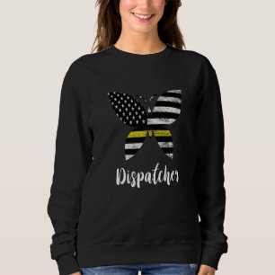 Sudadera Despachador Usa Bandera De América Mariposa Libert