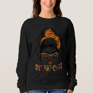 Sudadera Despachadora bruja 911 Halloween Mujeres Moño Deso