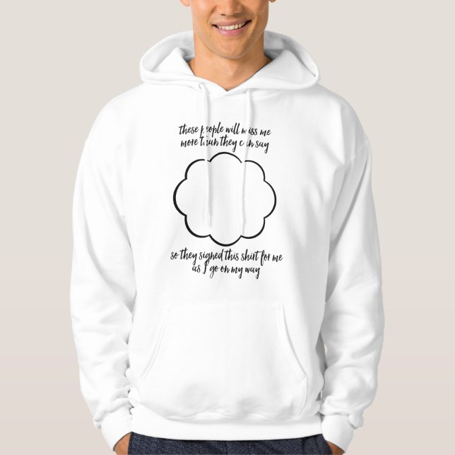 Sudadera Despedida Colega Amigo Firma de Despedida (Anverso)