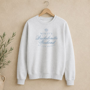Sudadera Despedida de soltera con concha de mar azul coster