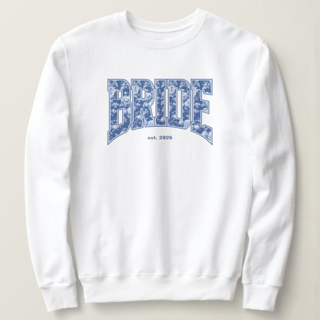 Sudadera Despedida de Soltera con Toile Azul Marino para la (Anverso del diseño)