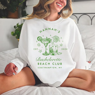 Sudadera Despedida de soltera Retro Moderna Rayas Verdes y 