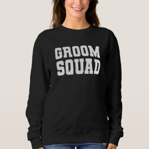 Sudadera Despedida de soltero del novio en cuclillas con la