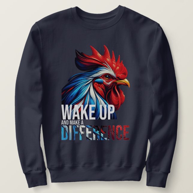 SUDADERA DESPERTAR Y HACER UNA DIFERENCIA (Anverso del diseño)