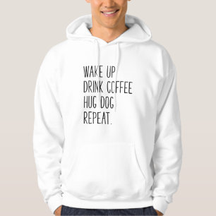 Sudadera Despierta Bebe Café Abrazo Perro Repetir - Lema