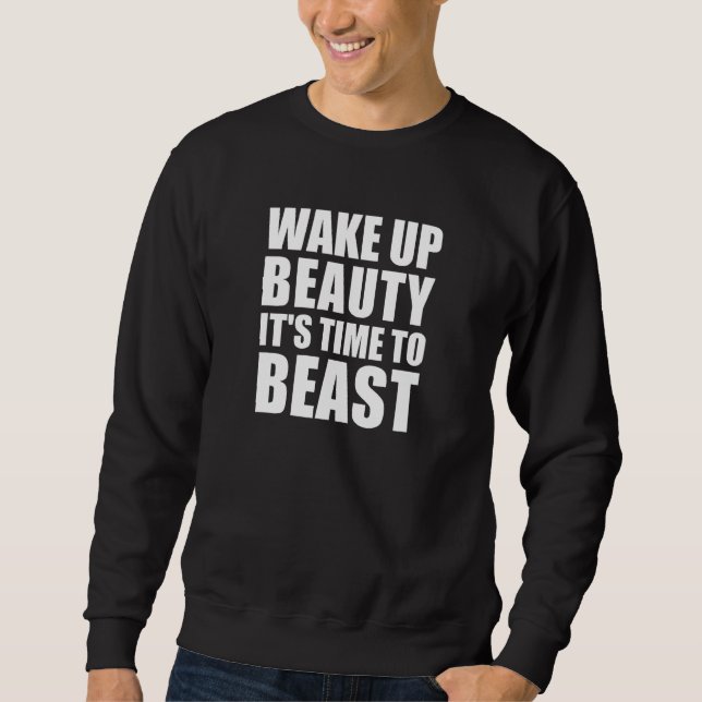 Sudadera Despierta Belleza Es momento de vencer a Workou (Anverso)