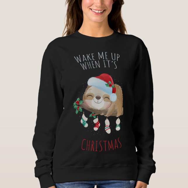 Sudadera Despiértame cuando los Navidades se burlan de la n (Anverso)