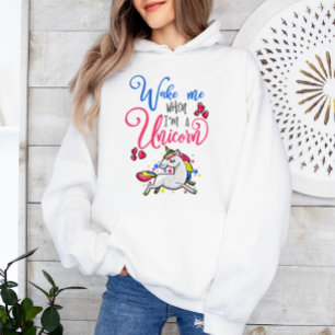 Sudadera Despiértame cuando sea unicornio