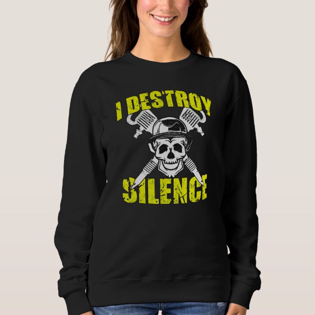 Sudadera Destruyo al trabajador de construcción de Silence  (Anverso)