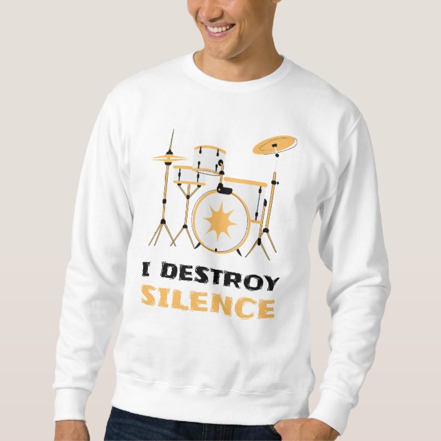 Sudadera Destruyo el gracioso tambor del silencio (Anverso)