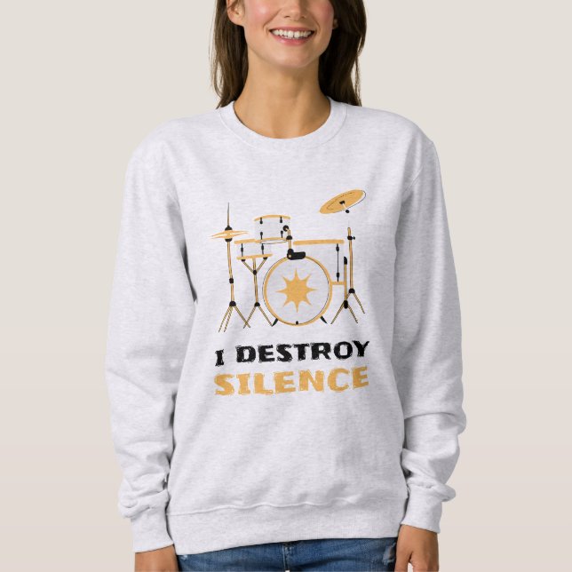 Sudadera Destruyo el gracioso tambor del silencio (Anverso)