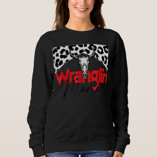 Sudadera Desvarío de mamá Bull Skull Leopard de las madres 