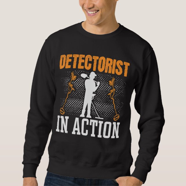 Sudadera Detección metalizado Detectora En Acción Detector  (Anverso)