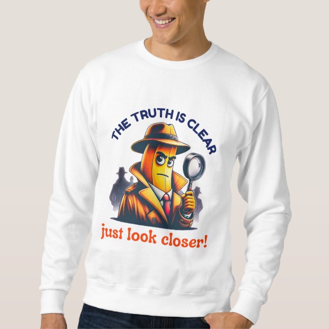 Sudadera Detective Banana con vidrio de aumento (Anverso)