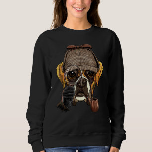 Sudadera Detective Boxer Alemán Espía Investigador Mascota