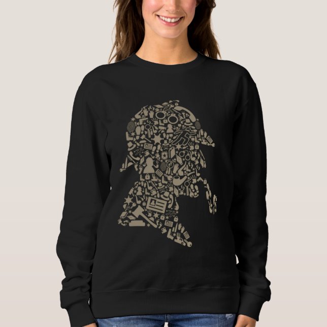 Sudadera Detective with a pipe  Silhouette of a Man With a  (Anverso)
