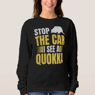 Sudadera Detén El Coche Veo Un Diseño De Quokka Para Una Qu