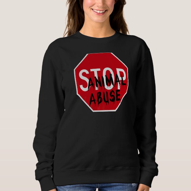 Sudadera Detener el abuso animal (Anverso)