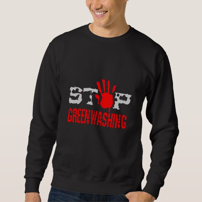 Sudadera Detener el Greenwash (Anverso)