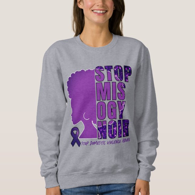 Sudadera DETENER LA CONCIENCIA DE LA Violencia Doméstica MI (Anverso)