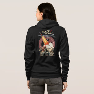 Sudadera Detener La Guerra (Modo oscuro)   Cremallera compl
