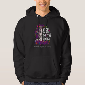 Sudadera Detener la violencia terminar el silencio La viole