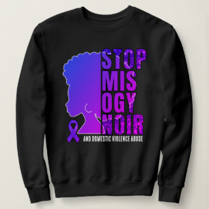 Sudadera DETENER MISOGYNOIR Conciencia de Violencia Domésti