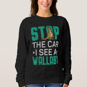 Sudadera Detenga El Coche Veo Un Wallaby Canguro Animal Aus