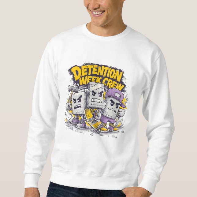 Sudadera Detention Week Crew – Divertido Humor Escolar Call (Anverso)