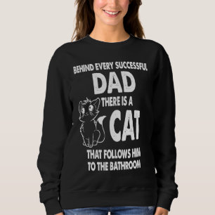 Sudadera Detrás de cada padre exitoso, un gato le sigue a N