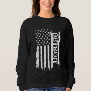 Sudadera Detroit Estados Unidos con la bandera de Estados U