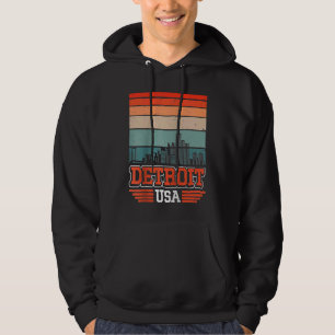 Sudadera Detroit Michigan Estados Unidos Retro Vintage Suns
