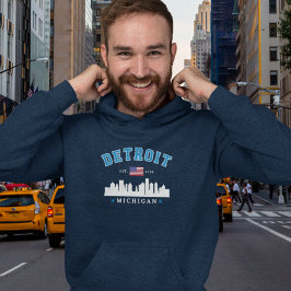 Sudadera Detroit Michigan Modern Skyline Urban Style