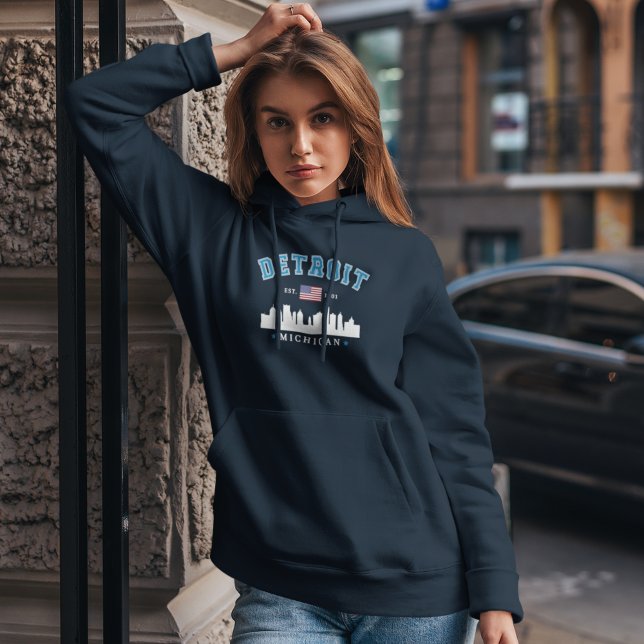 Sudadera Detroit Michigan Skyline City (Subido por el creador)