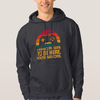 Sudadera Detuve En Pausa Mi Juego Diseño Divertido