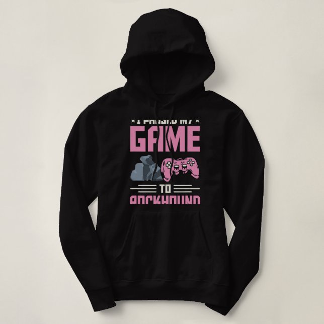 Sudadera Detuve Mi Juego A Rockhound Gamer Rockhounding 1 (Diseño del anverso)
